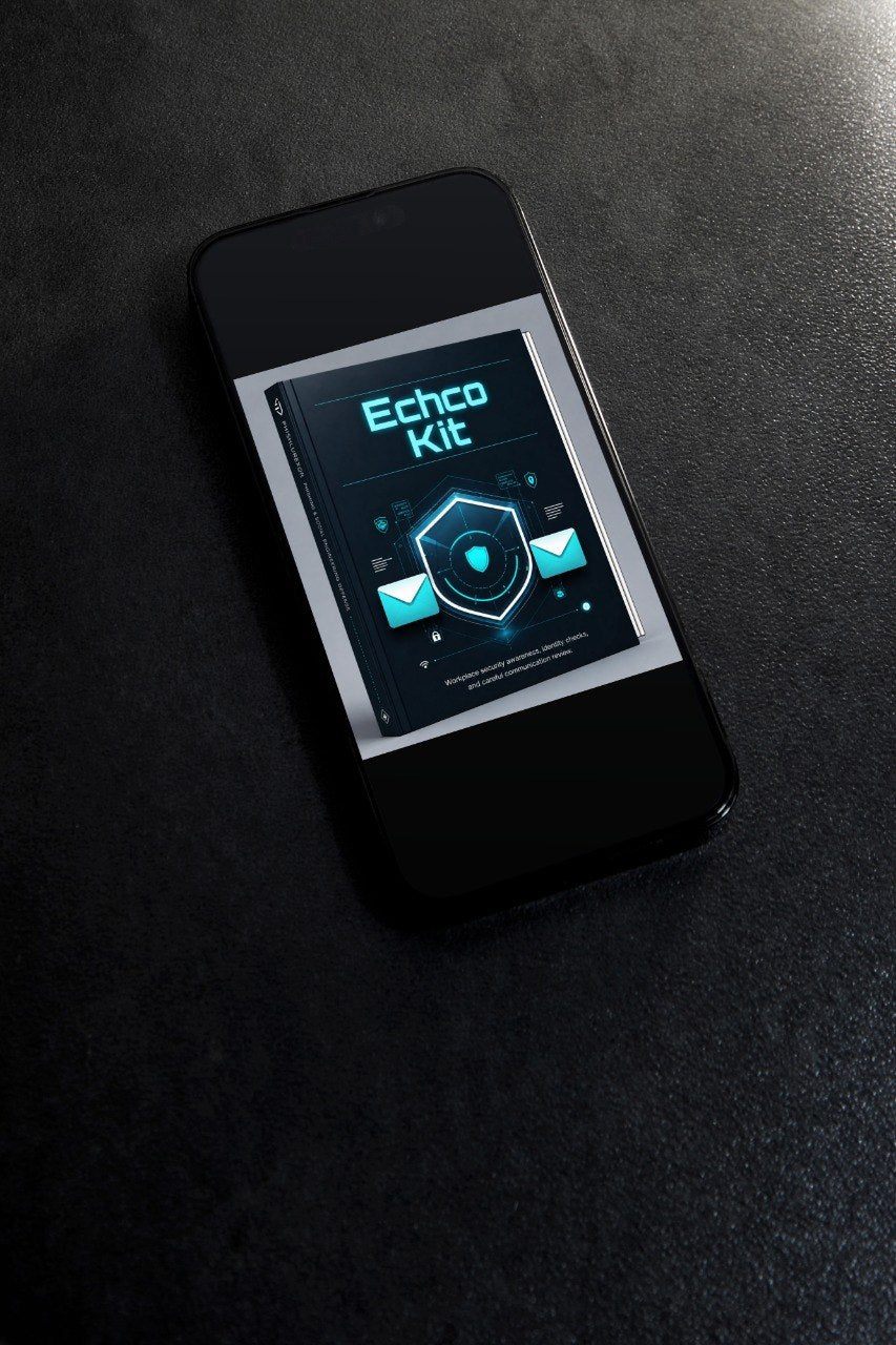 Phone with a digital display on a black surface