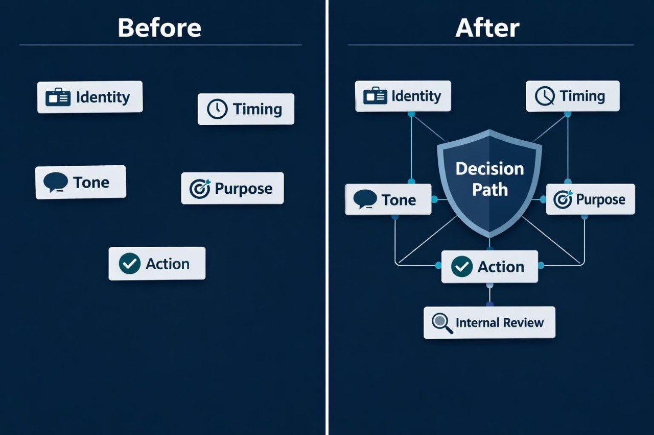 Comparison of 'Before' and 'After' design of a report layout with improved readability and clarity.