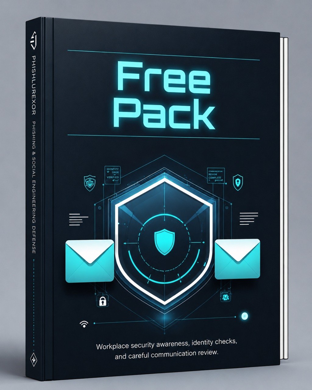 3D illustration of stacked geometric shapes with 'Free Pack' text on a dark background