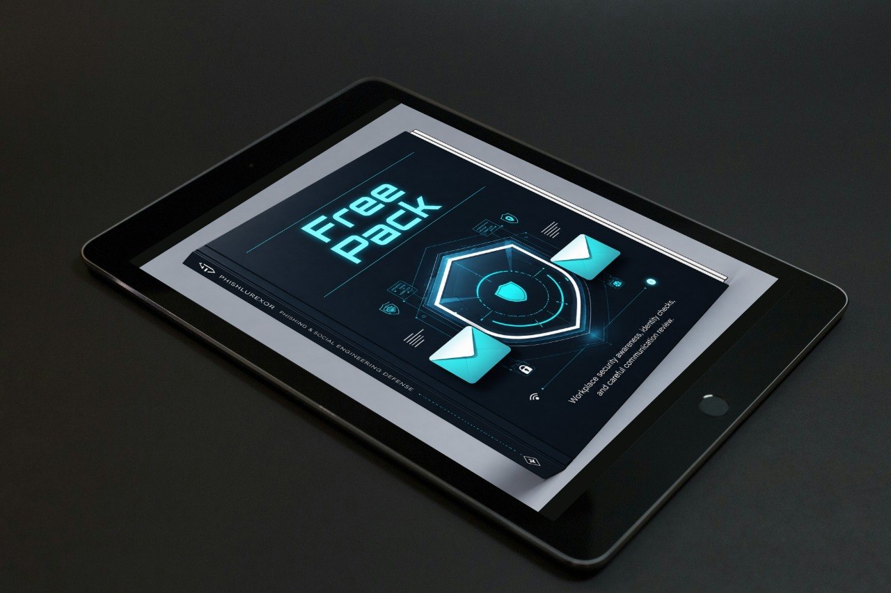  tablet with 'Edge Asset' displayed on the screen, against a blurred background.