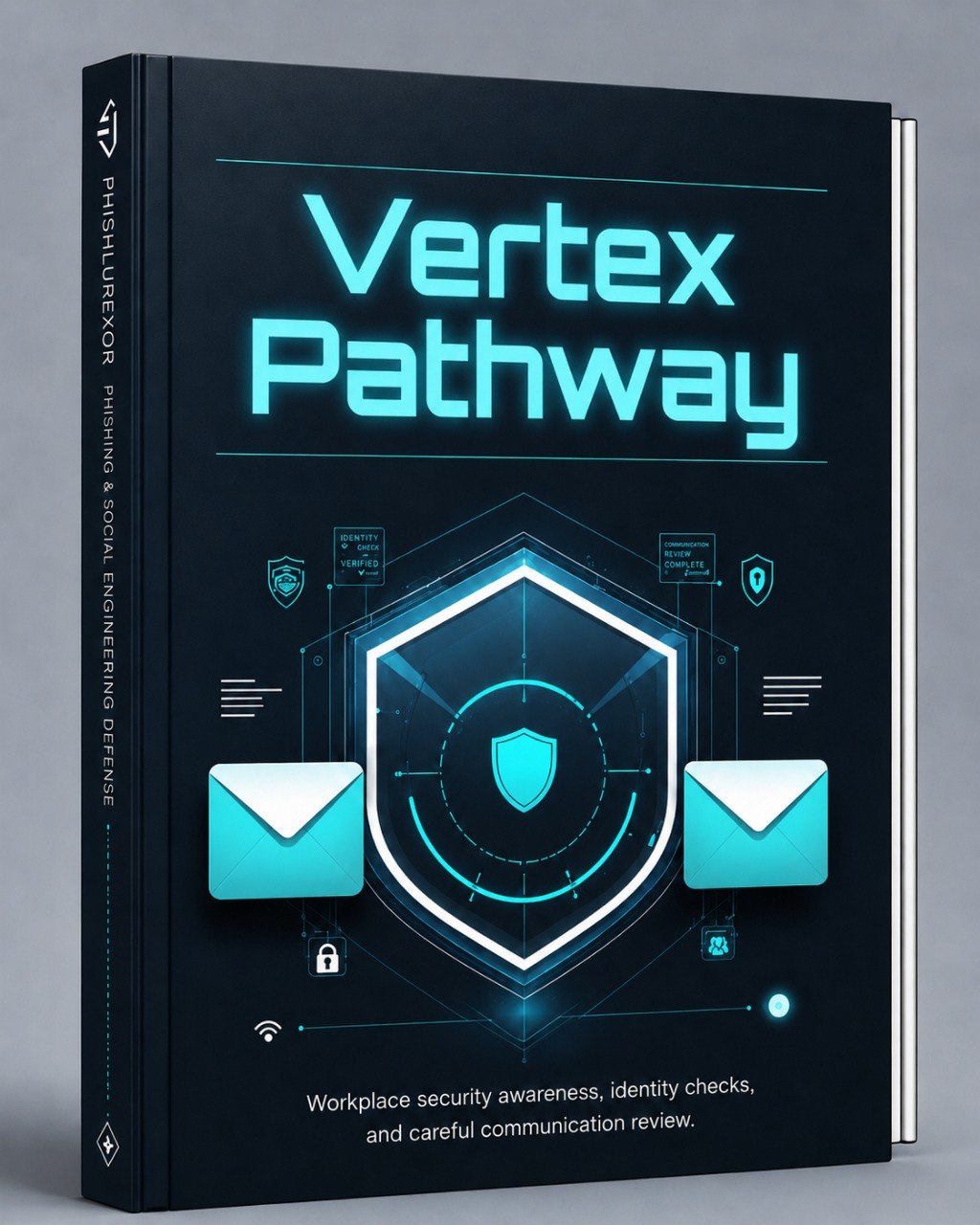 3D illustration of stacked geometric shapes with 'Vertex Pathway' text on a dark background