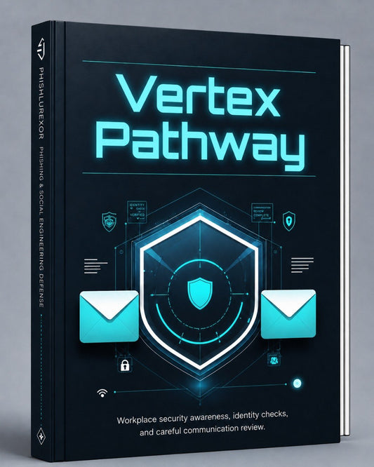 3D illustration of stacked geometric shapes with 'Vertex Pathway' text on a dark background